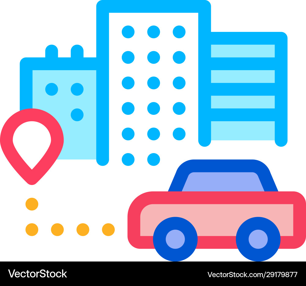 Machine location icon outline vector image