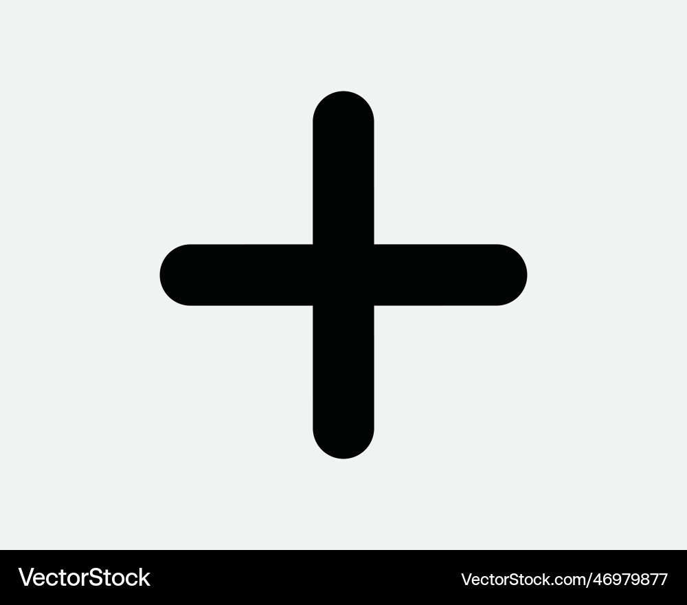 Plus sign icon Royalty Free Vector Image - VectorStock