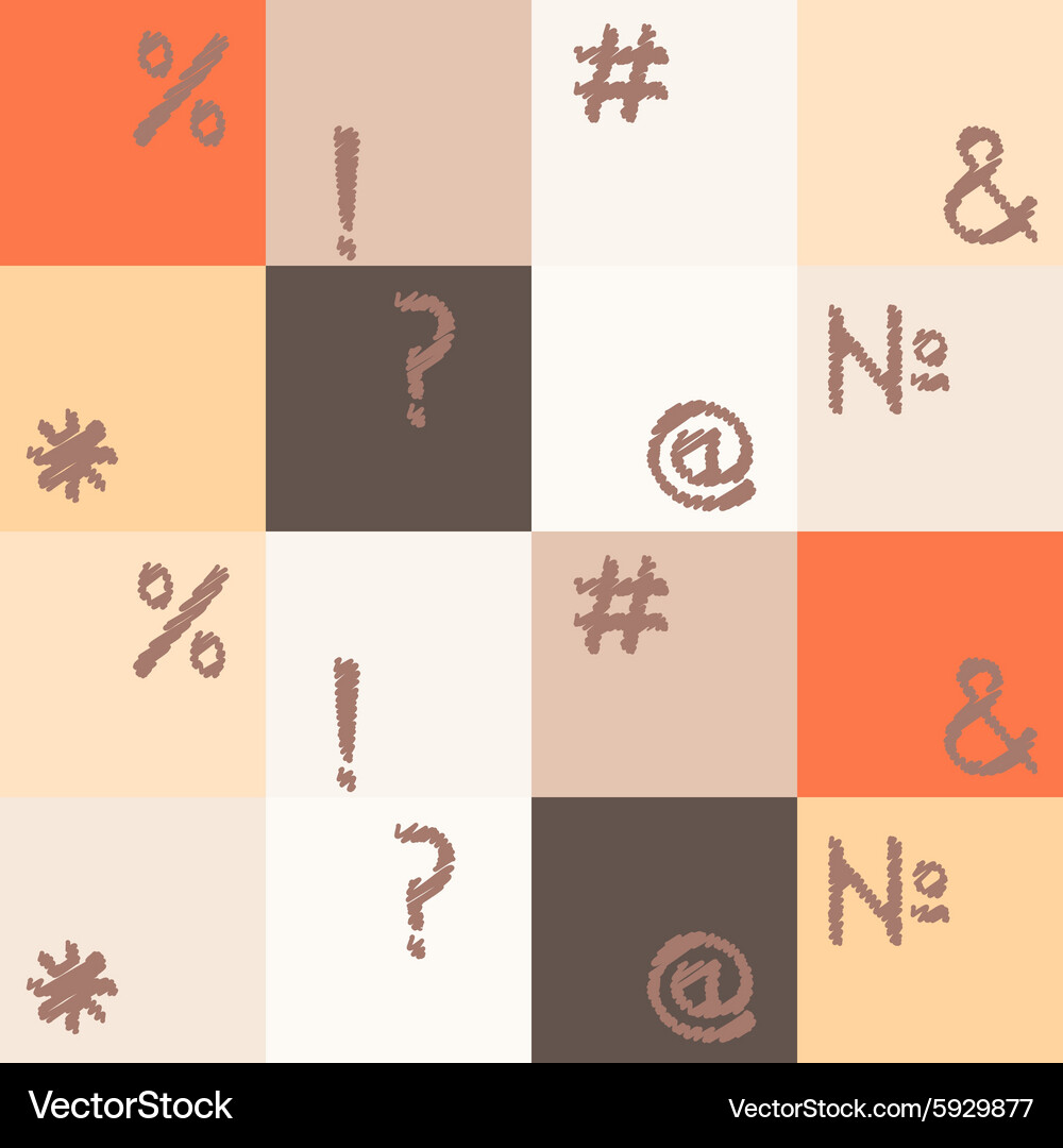 Seamless background with punctuation marks Vector Image