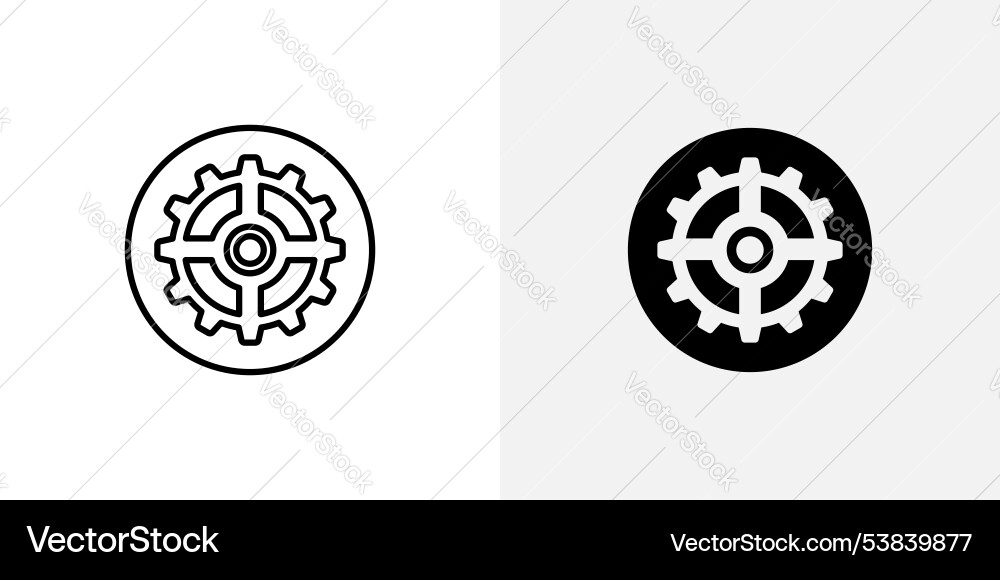 Settings button icon set Settings button icon set vector image