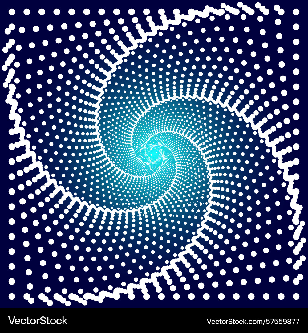Swirl dot space abstract background square Swirl dot space abstract background square vector image