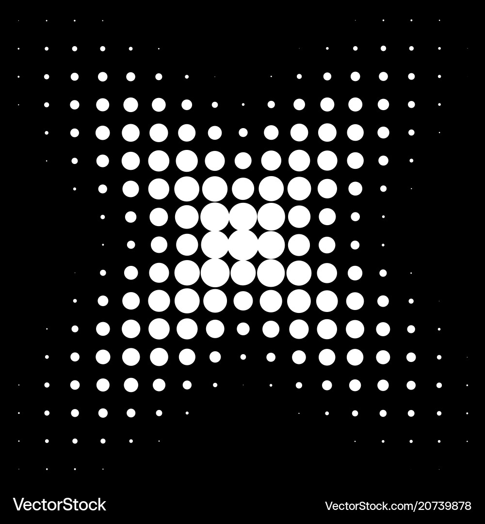 Circle in halftone dot pattern Circle in halftone dot pattern vector image