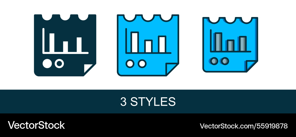 Filled outline document with graph chart icon Filled outline document with graph chart icon vector image