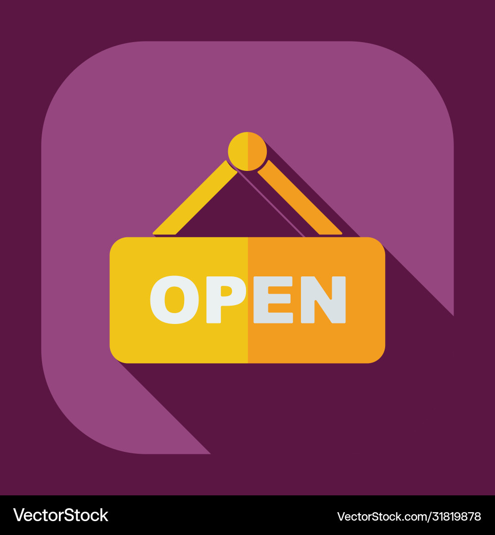 Flat modern design with shadow icons open label Flat modern design with shadow icons open label vector image