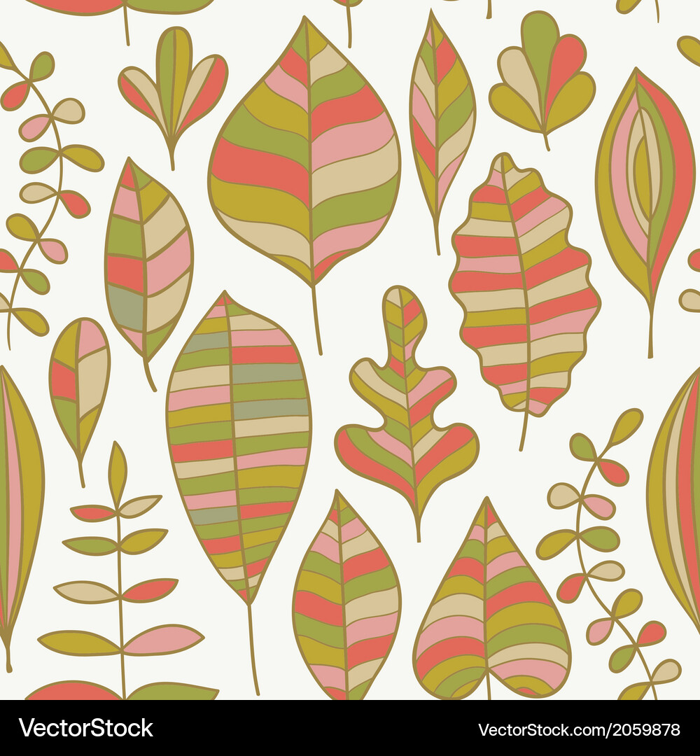 Seamless pattern with leaf abstract texture Vector Image
