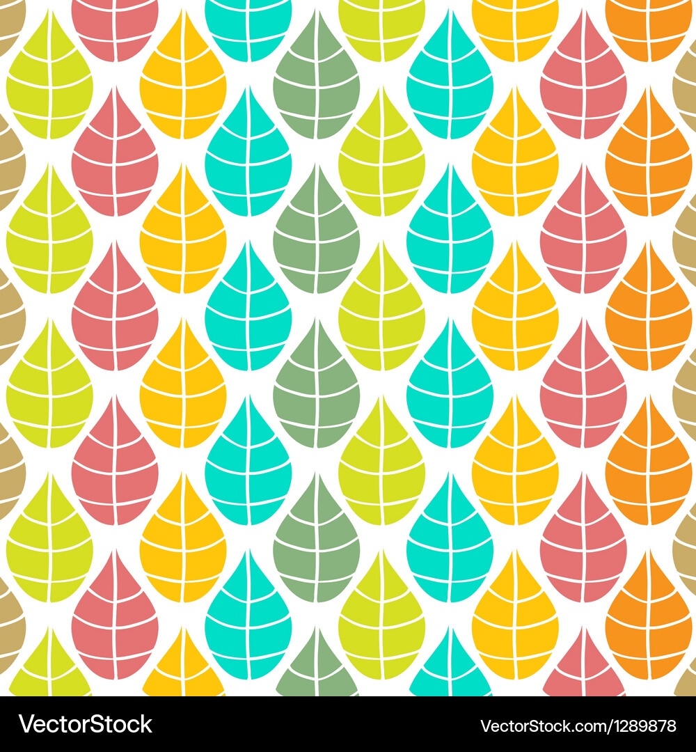 Seamless pattern with multicolored leaves Vector Image