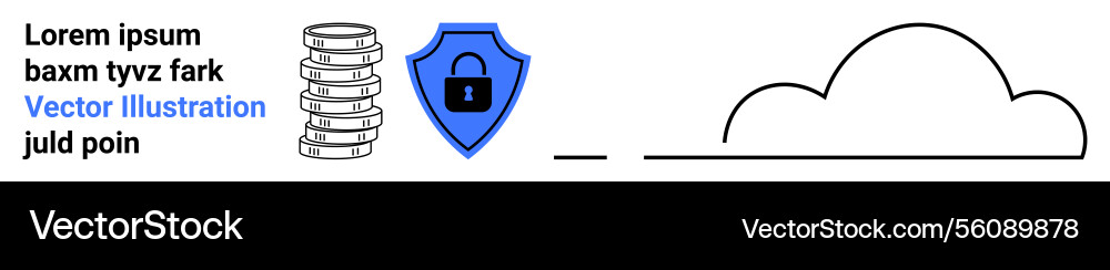 Secure data storage transition to the cloud Secure data storage transition to the cloud vector image