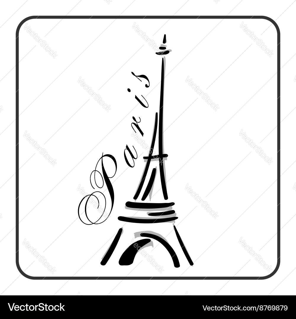 Eiffel Tower Sketch vector image