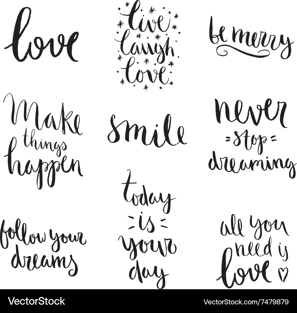 Elegant Lettering & Script Collection Vector Image