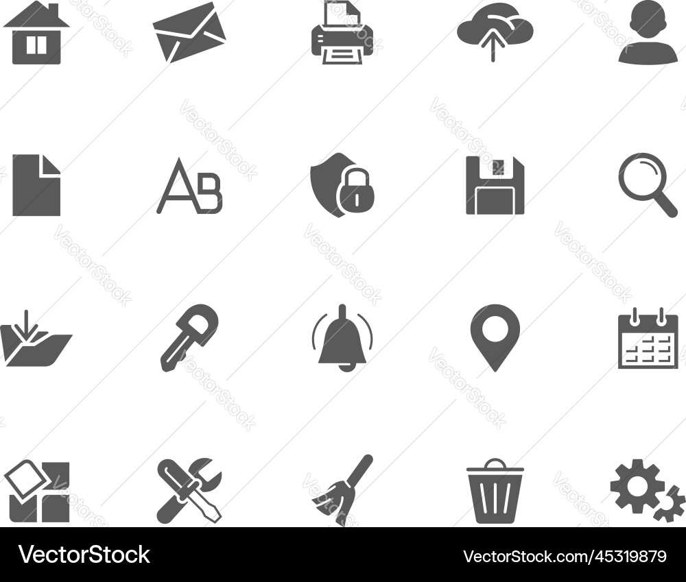 Interface buttons set vector image