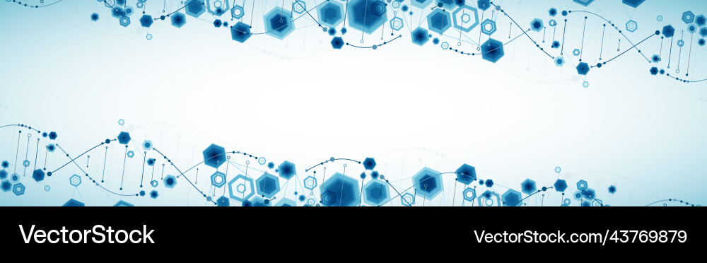 Science template abstract background with a 3d Vector Image