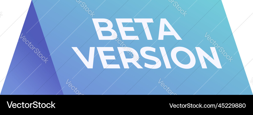 Beta version icon cartoon data button Beta version icon cartoon data button vector image