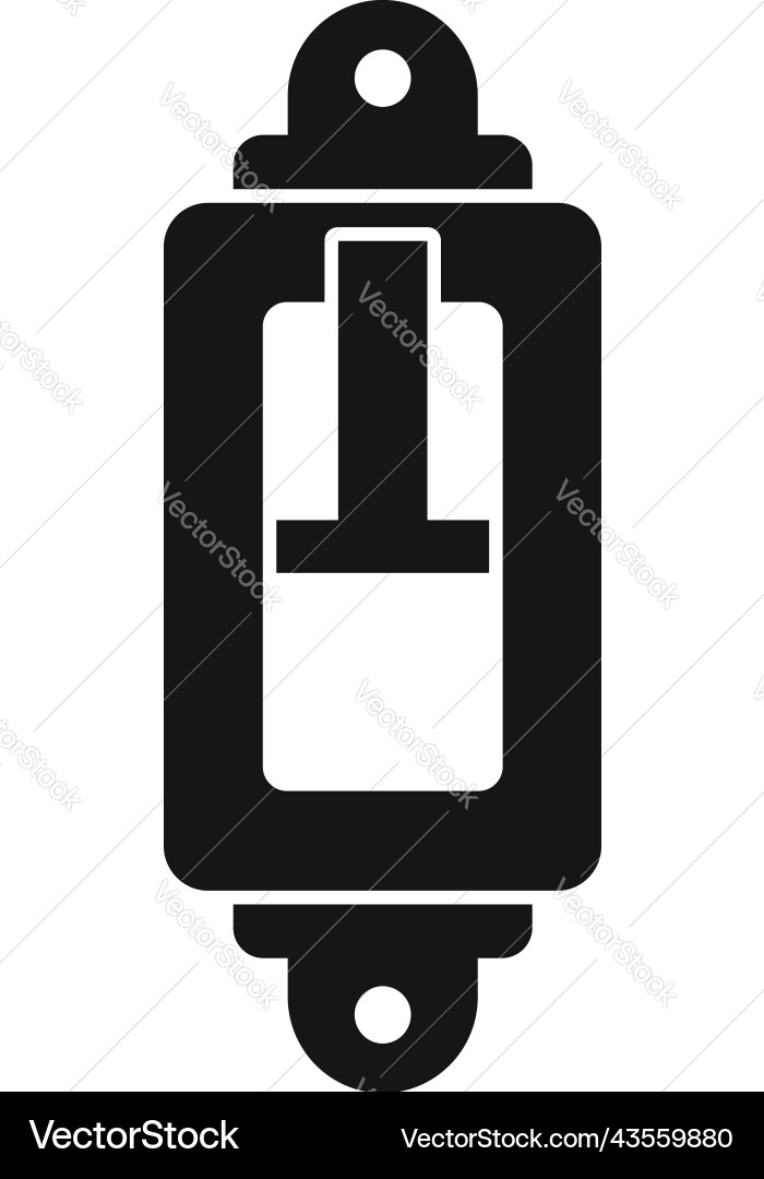 Breaker switch icon simple circuit box Breaker switch icon simple circuit box Vector Image