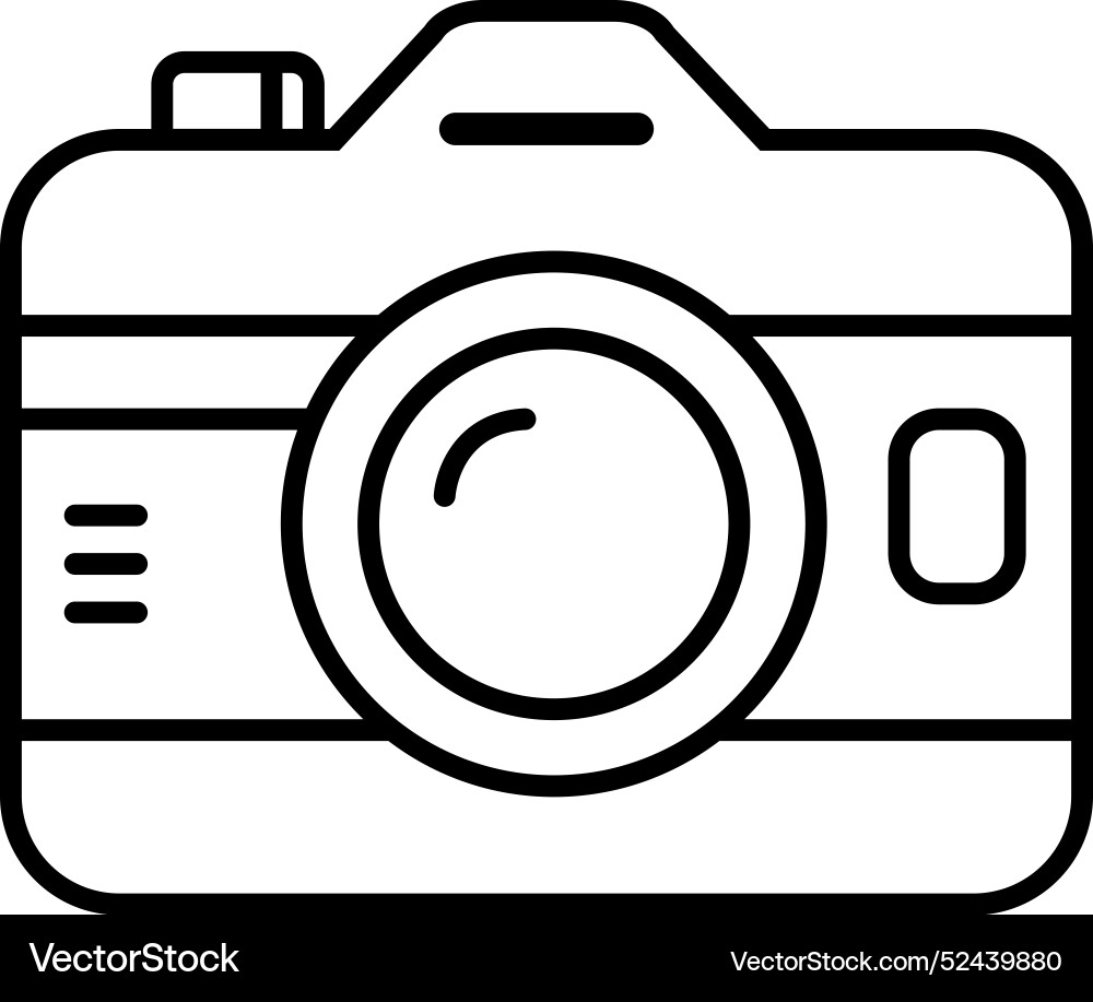 Camera icon outline drawing minimalistic Camera icon outline drawing minimalistic Vector Image