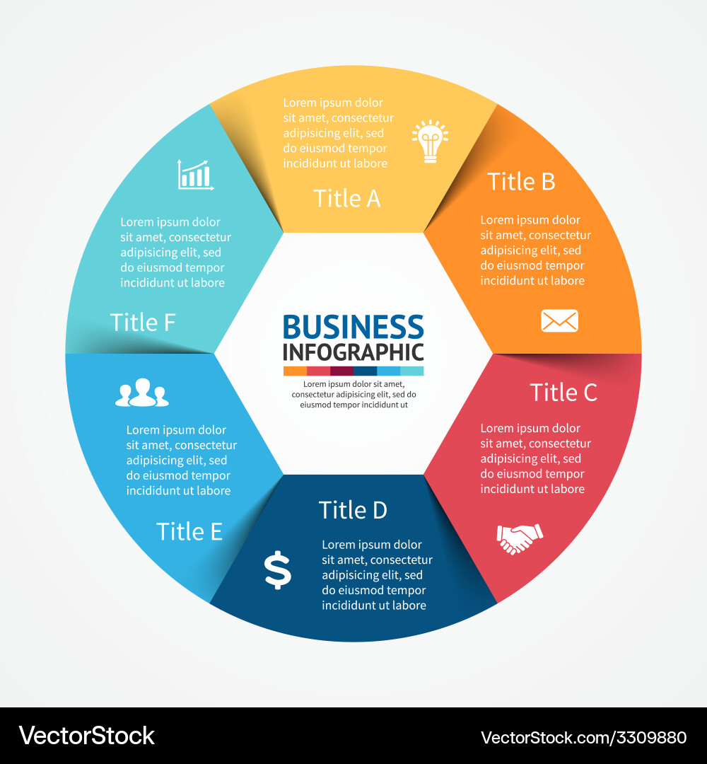 Circular Diagram Template - Workflow Steps vector image
