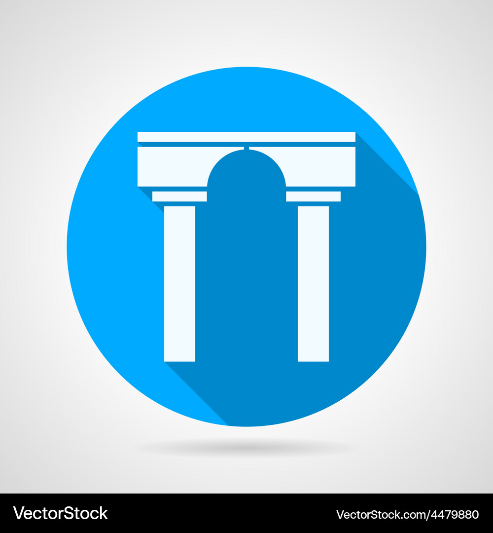 Flat icon for arch with column Vector Image