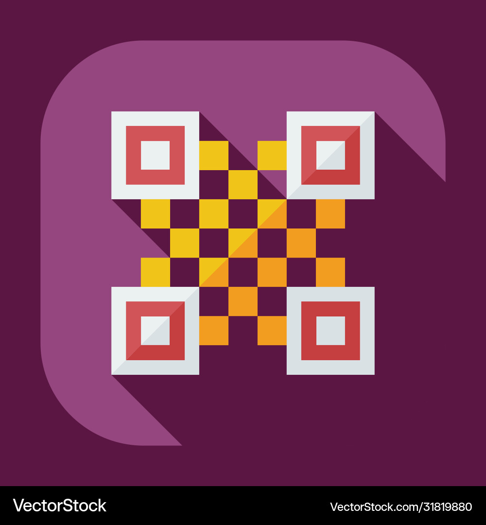 Flat modern design with shadow icons qr code Vector Image