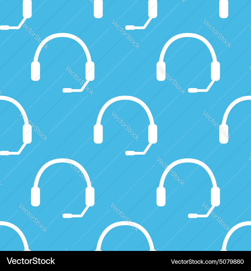 Headset pattern vector image