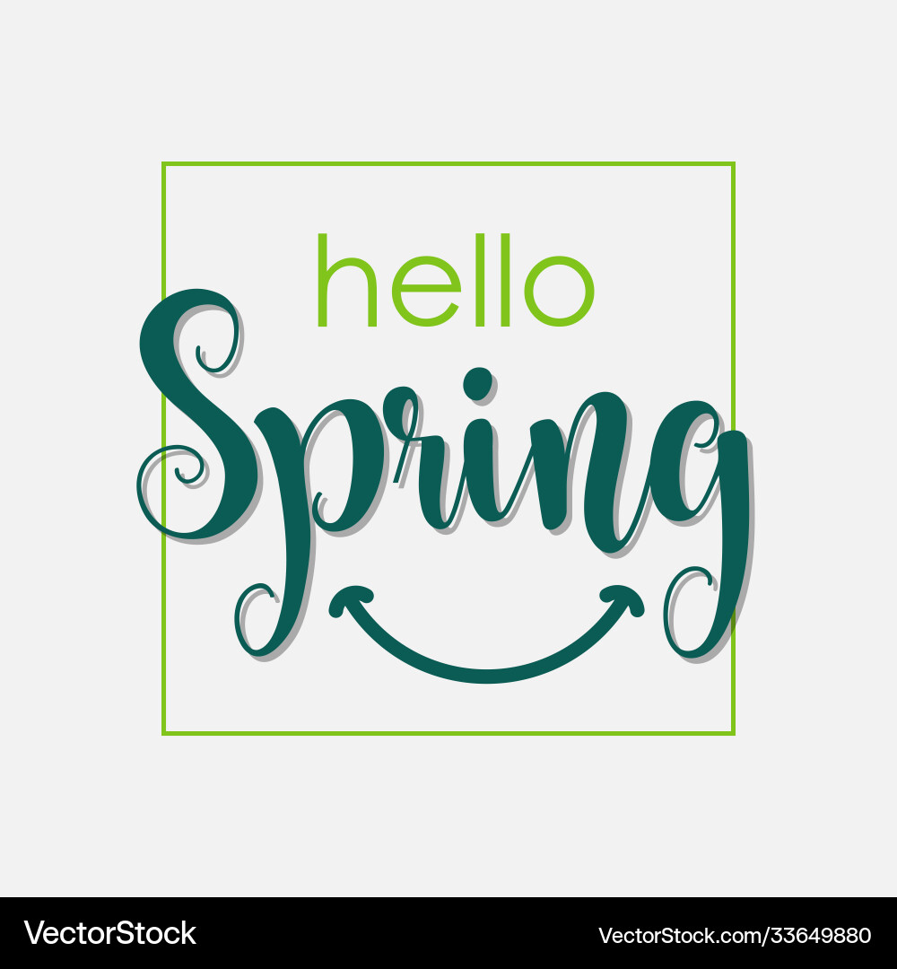 Hello spring template design Hello spring template design vector image