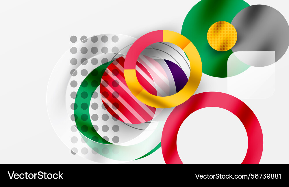 Abstract composition overlapping circles stripes Abstract composition overlapping circles stripes vector image