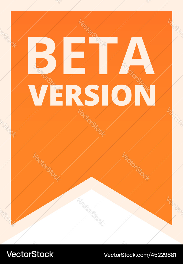 Beta version style icon cartoon computer Beta version style icon cartoon computer vector image