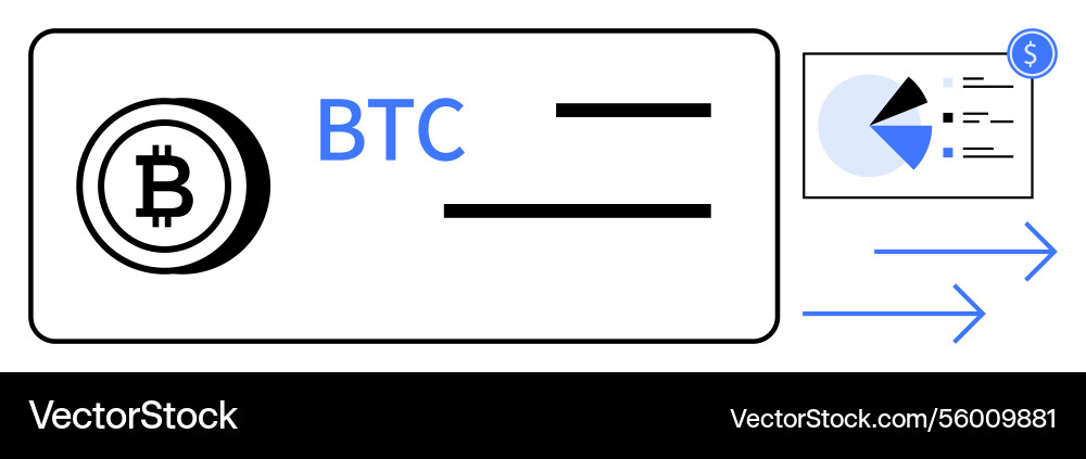 Bitcoin transaction concept with digital chart Bitcoin transaction concept with digital chart vector image