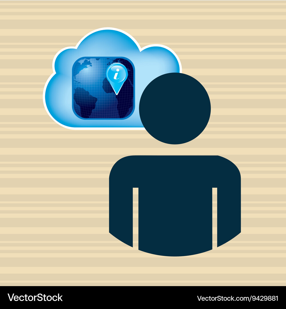 Cloud computing design Vector Image