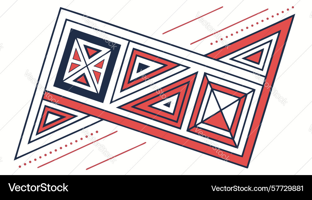Complex abstract geometric triangular pattern vector image