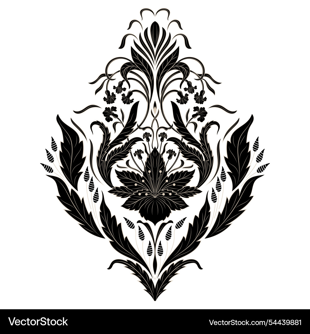 Damask Zierelemente elegant floral abstrakt Damask Zierelemente elegant floral abstrakt vektorbild