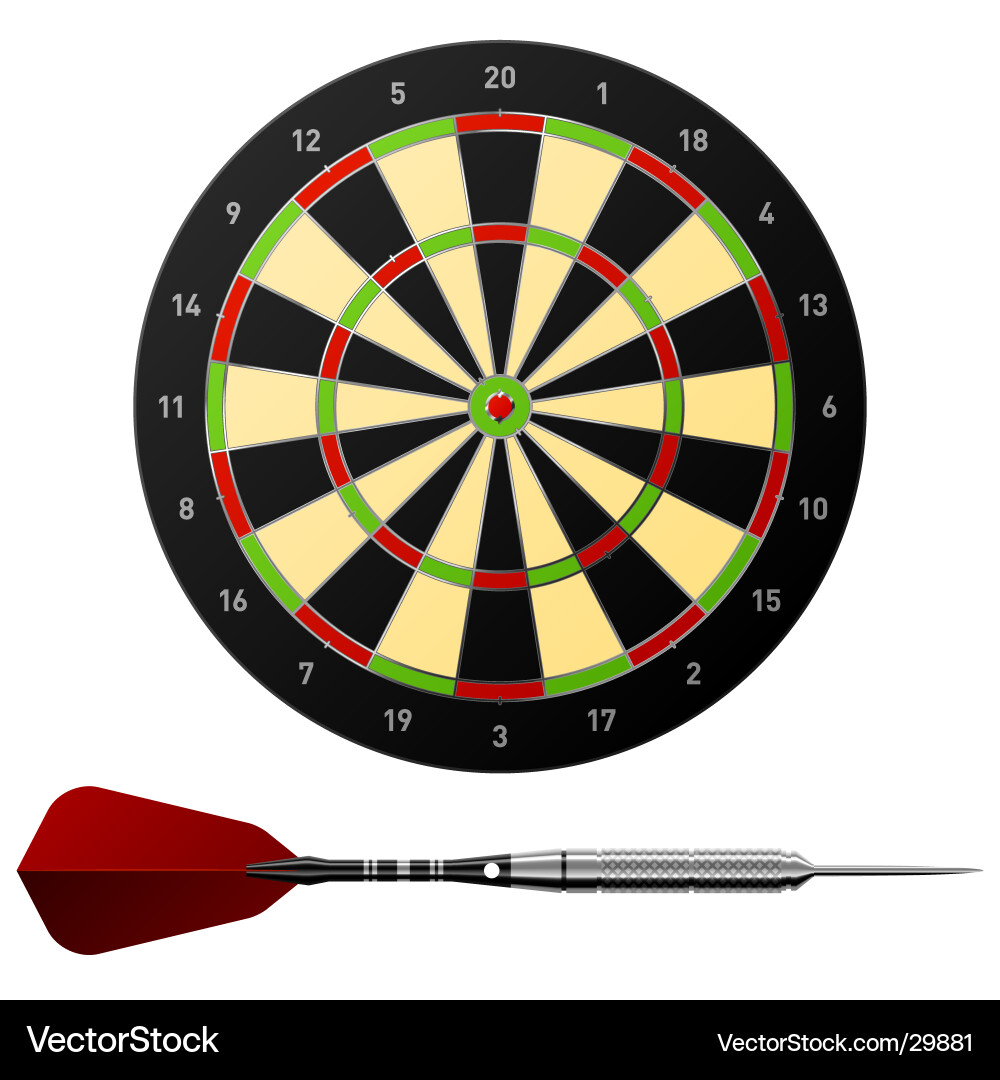 Dartboard and Dart vector image