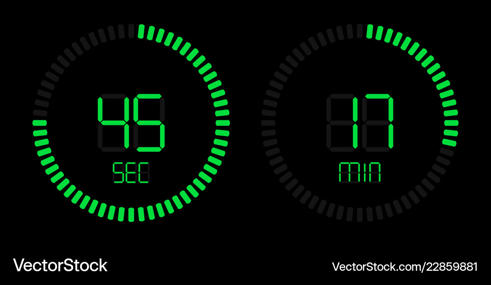 Digital Countdown Stopwatch Timer vector image