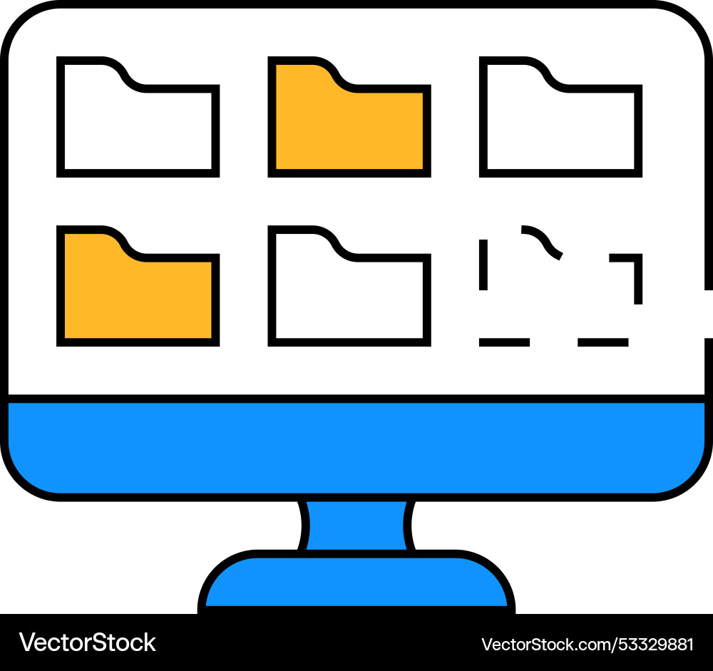 Folders of operating system icon color vector image