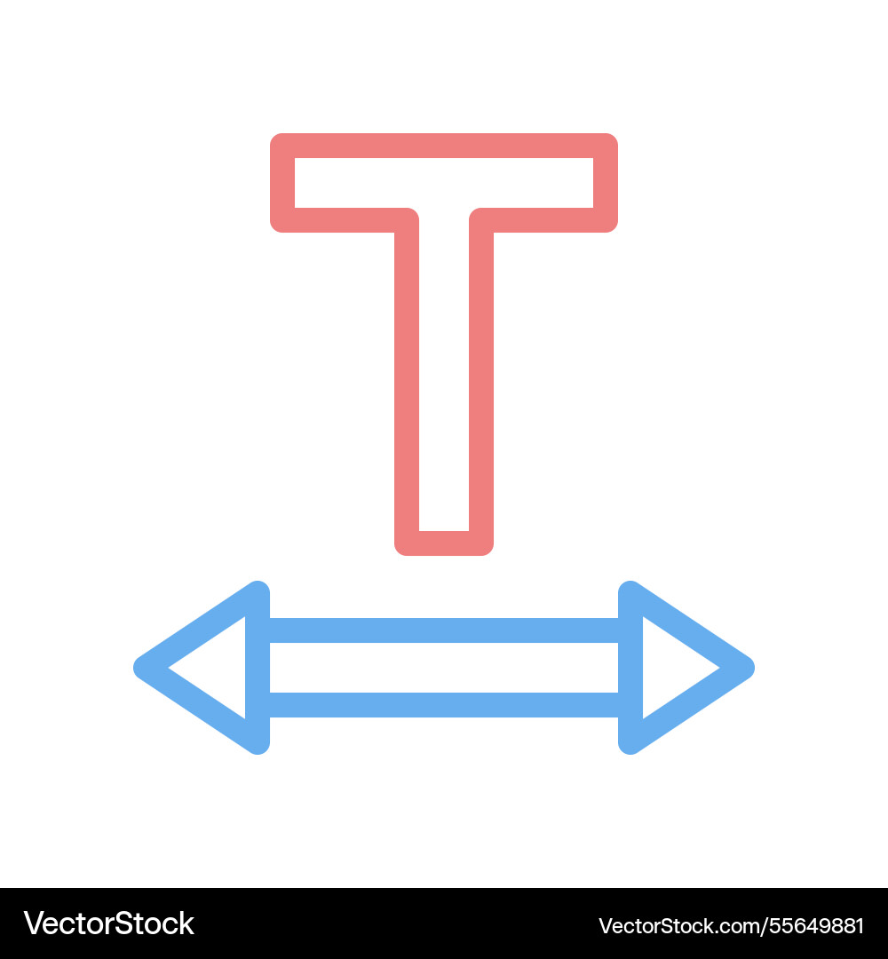 Text alignment icon for graphic design projects vector image