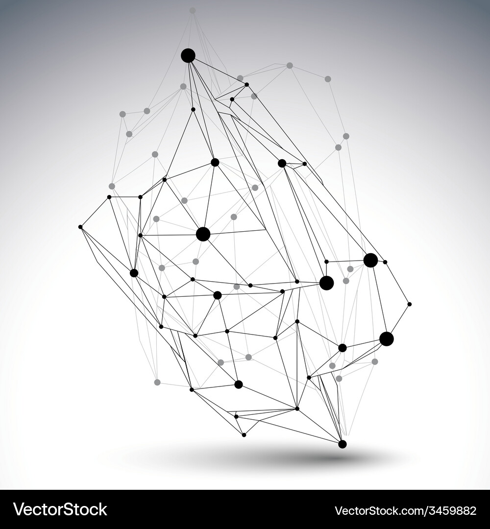 Complex 3D Lattice Structure Vector Image