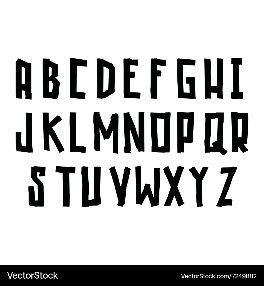 Decorative font vector image