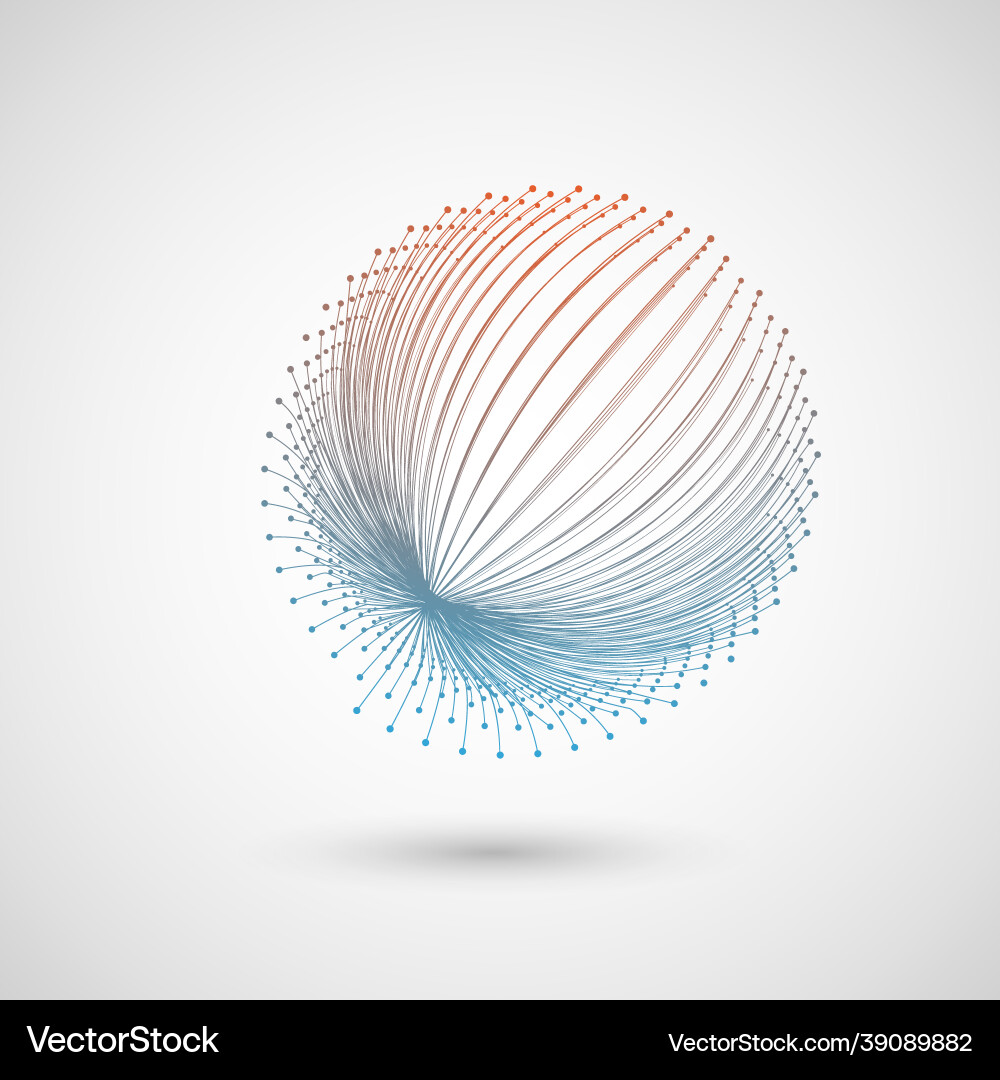 Dynamic Abstract Rhythm Lines vector image