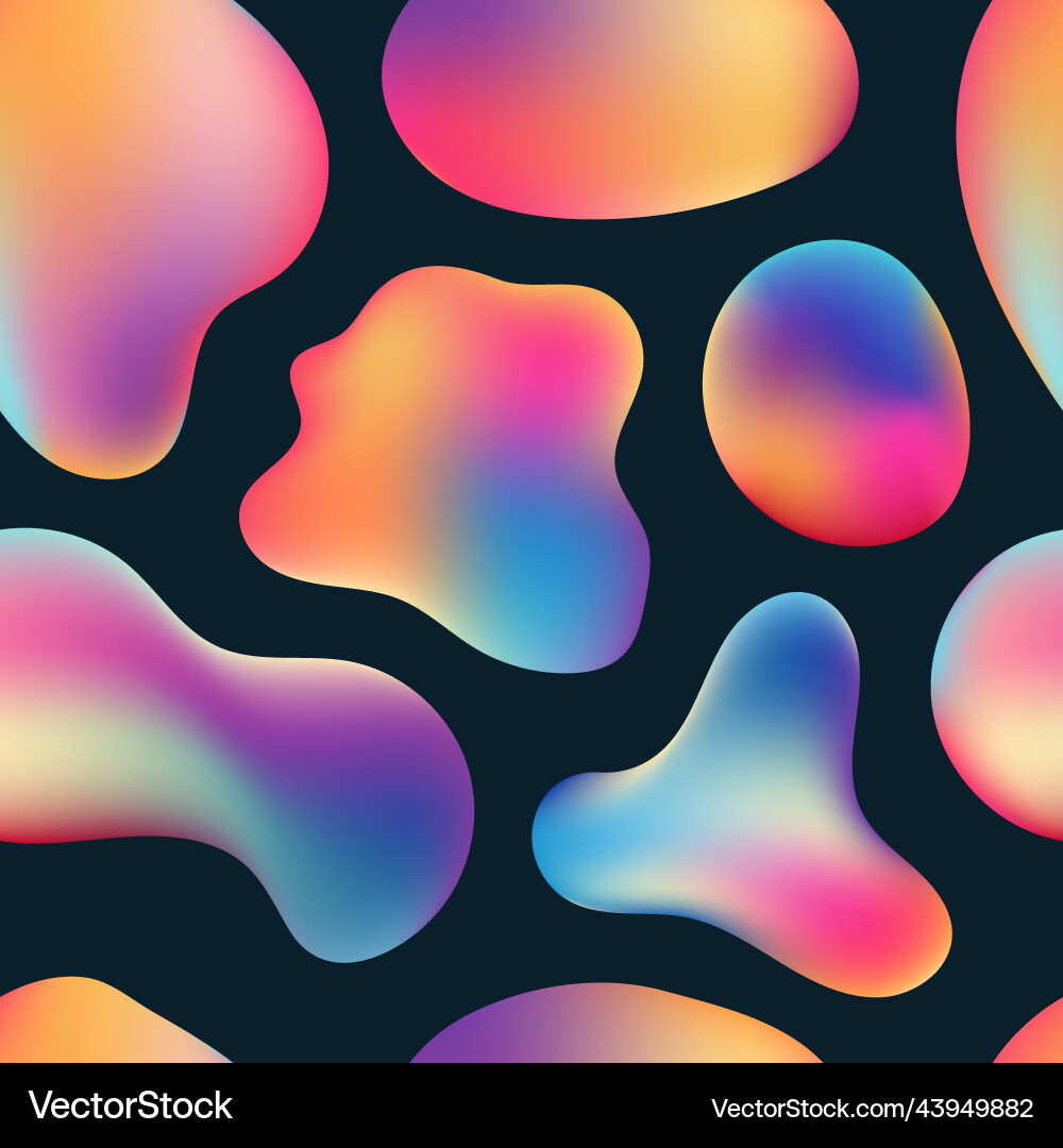 Fluid Color Bubbles - Abstract Pattern vector image