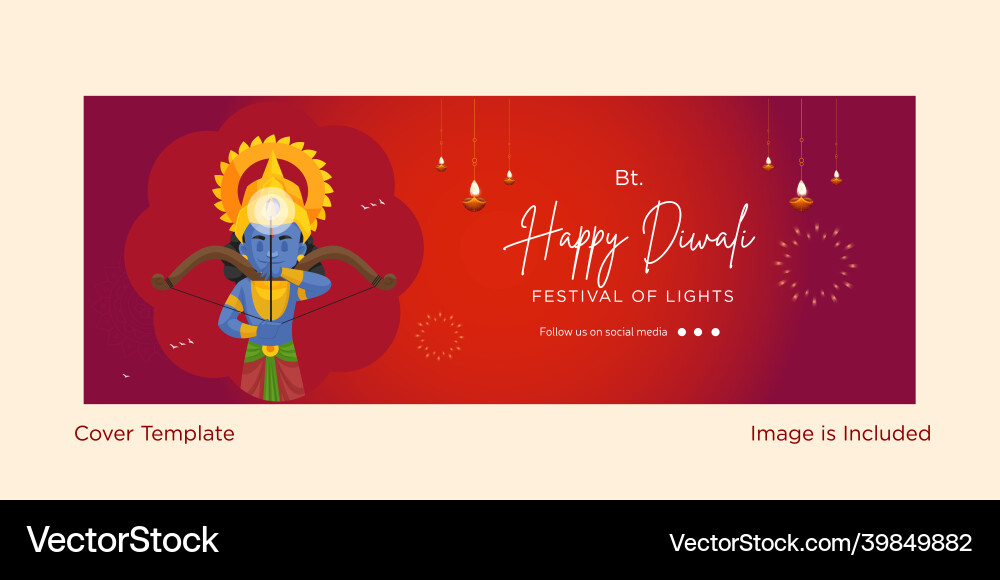 Happy diwali cover page design Happy diwali cover page design Vector Image