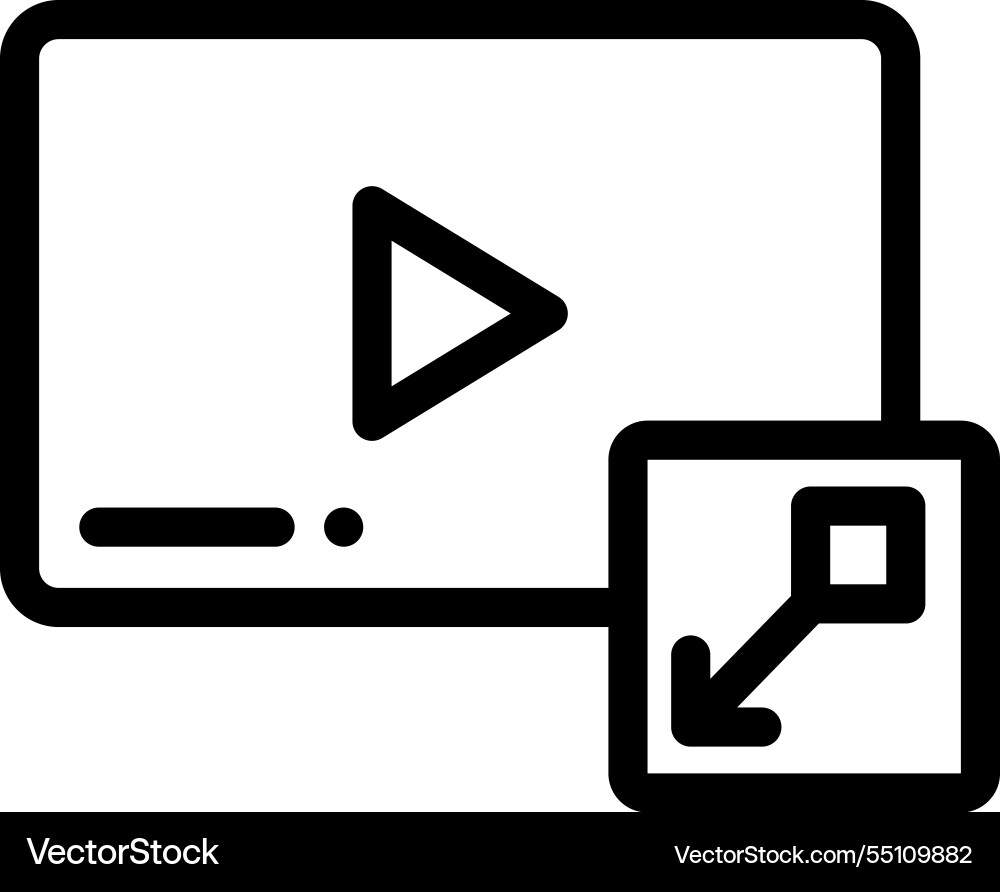 Minimize icon thin linear style design isolated vector image