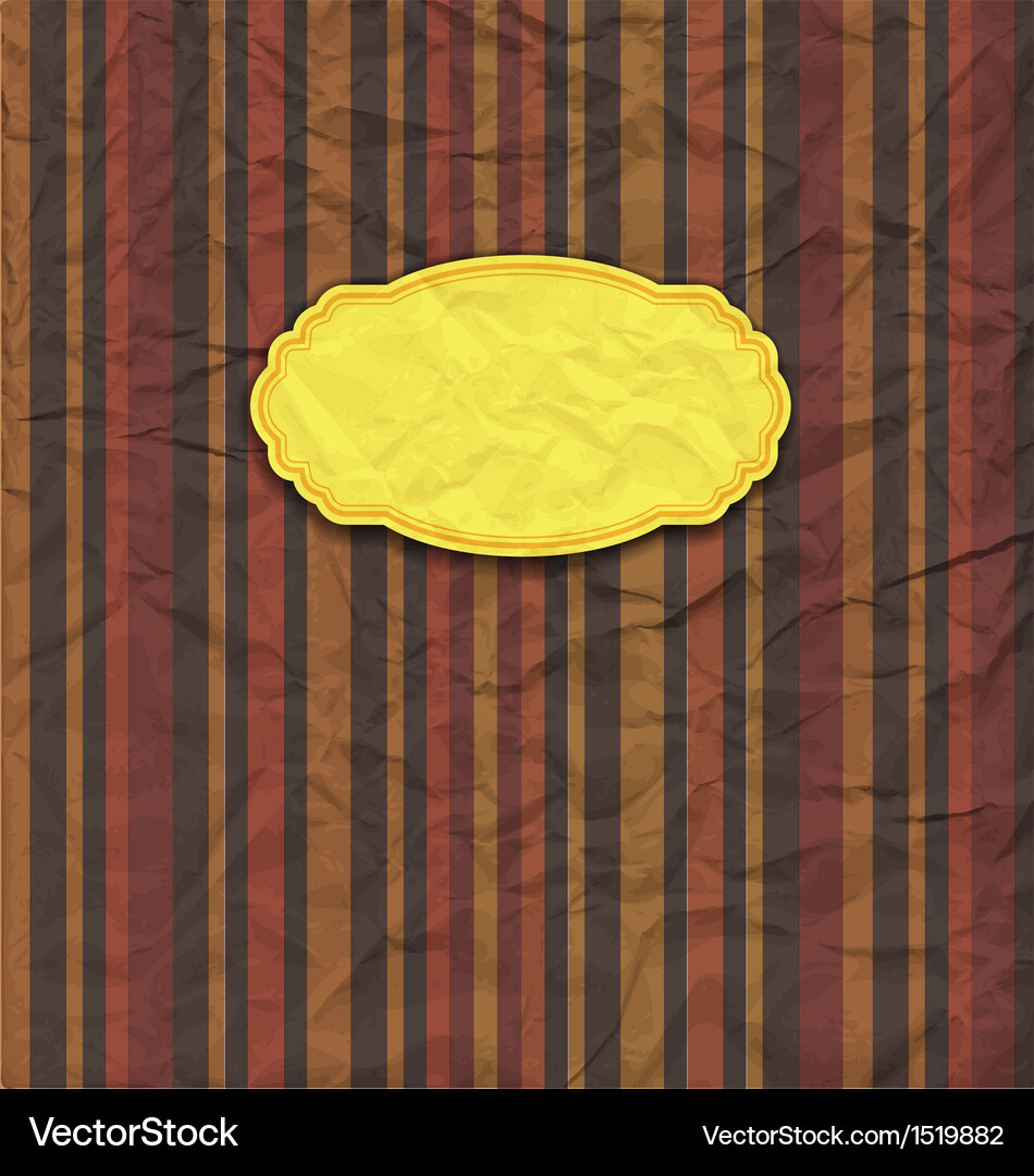 Old paper background with label Vector Image