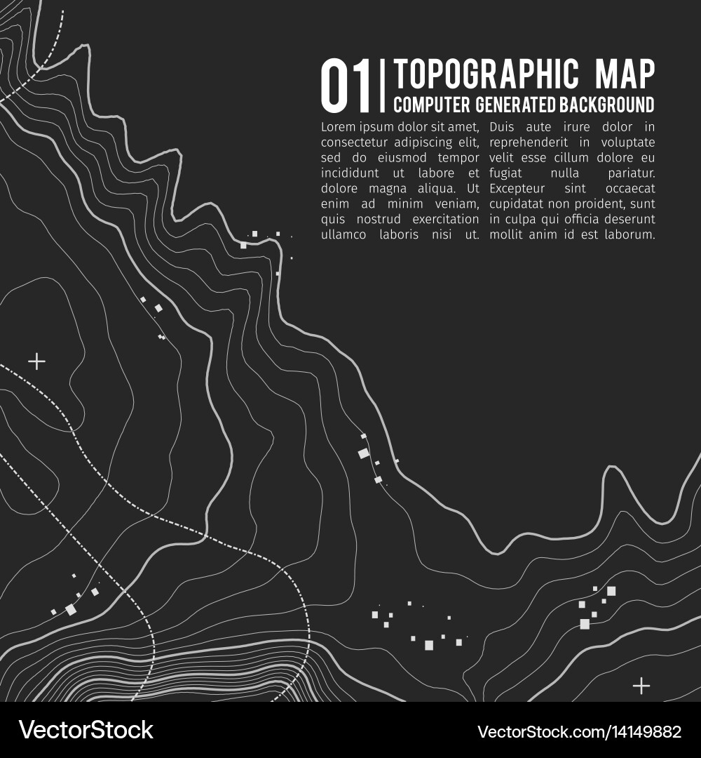 Topographic map background with space for copy vector image