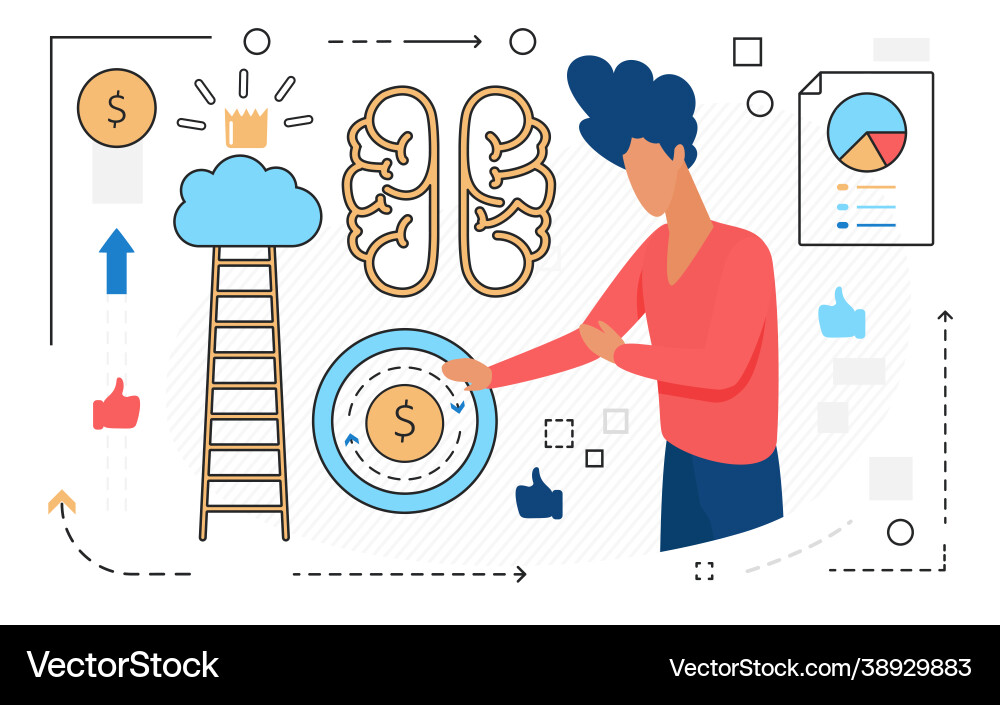 Brainstorm Geschäftsleute Leiter der Finanzen Brainstorm Geschäftsleute Leiter der Finanzen vektorbild