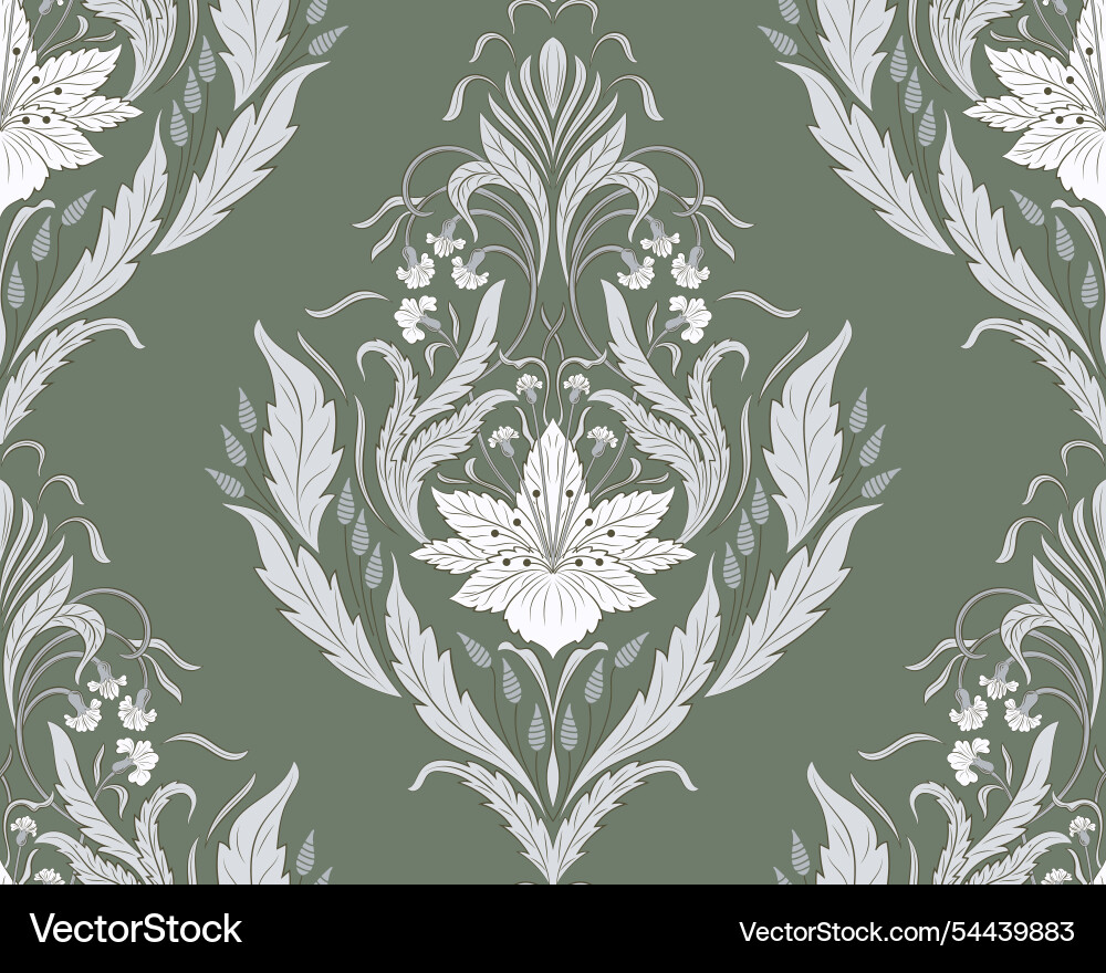 Damask seamless pattern background Damask seamless pattern background vector image