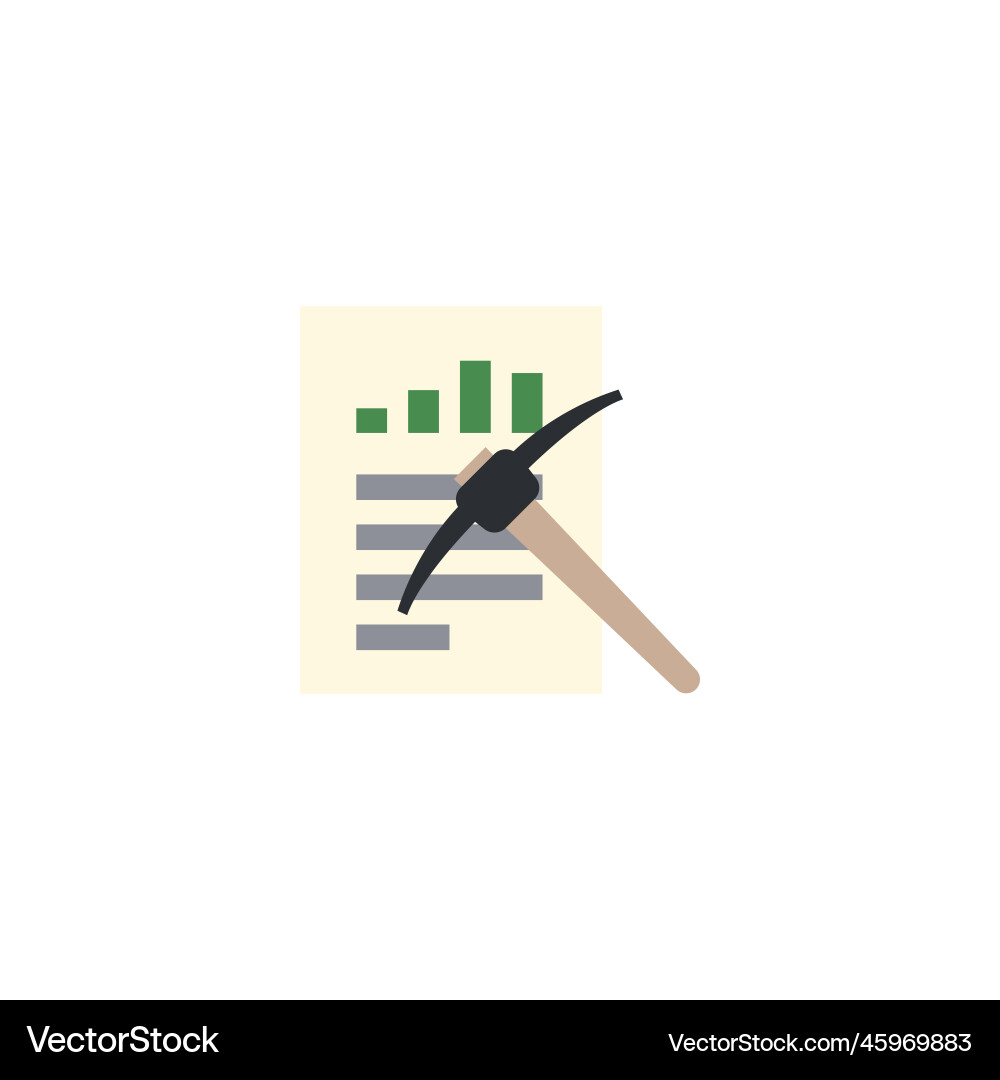 Data mining creative icon from artificial vector image