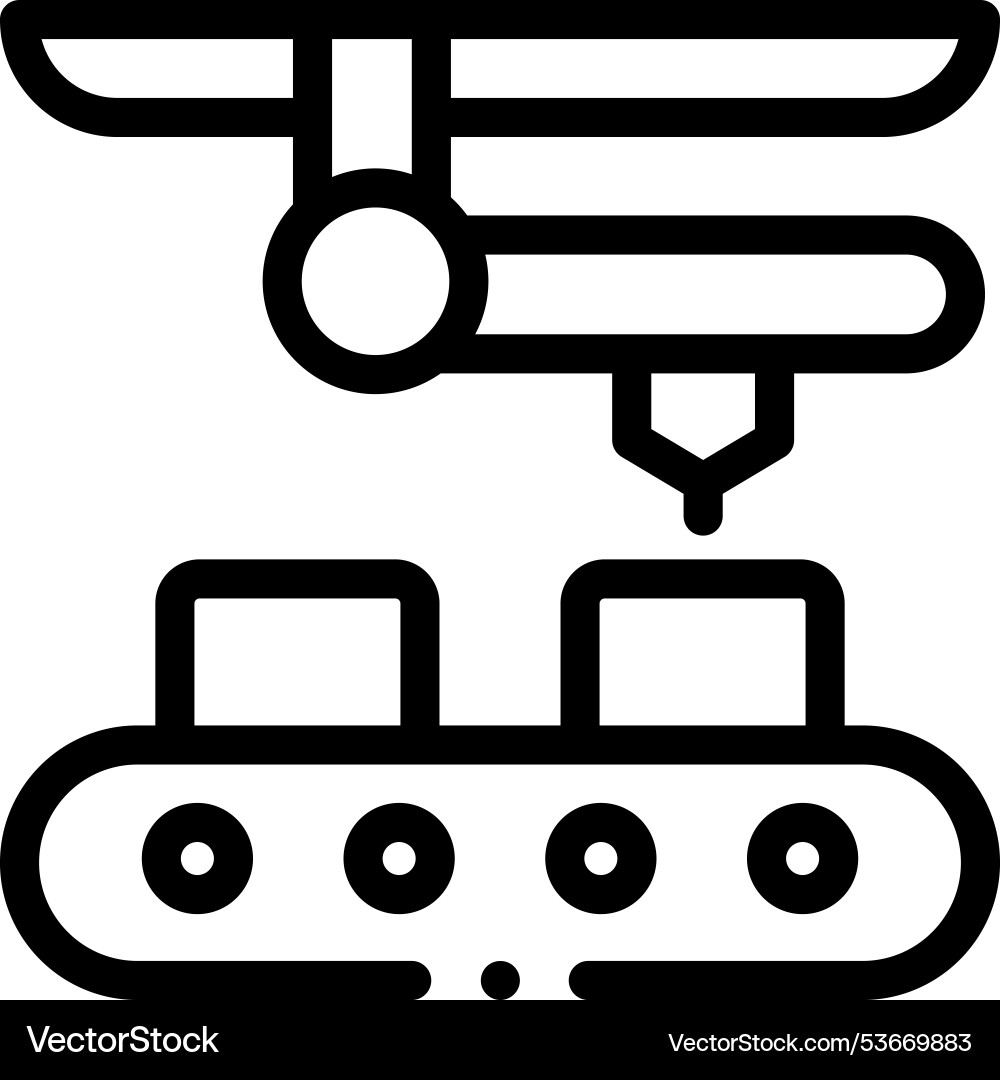 Factory icon thin linear style design isolated Vector Image