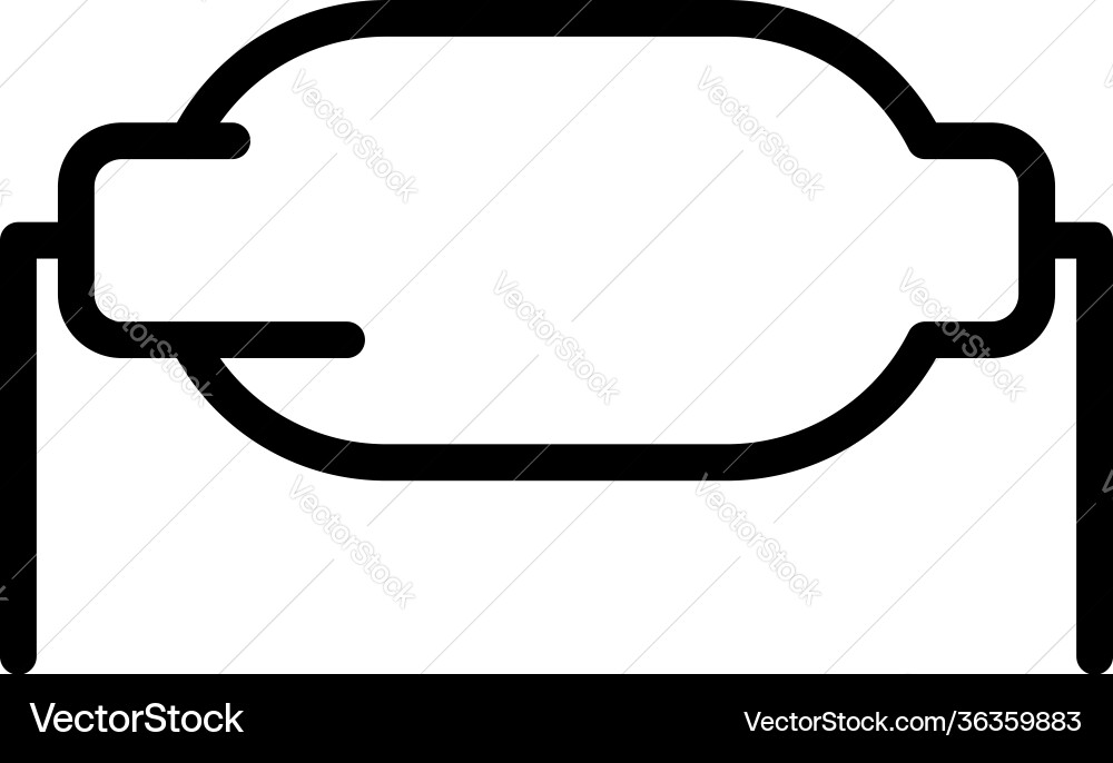 Fixed resistor icon outline style Fixed resistor icon outline style vector image