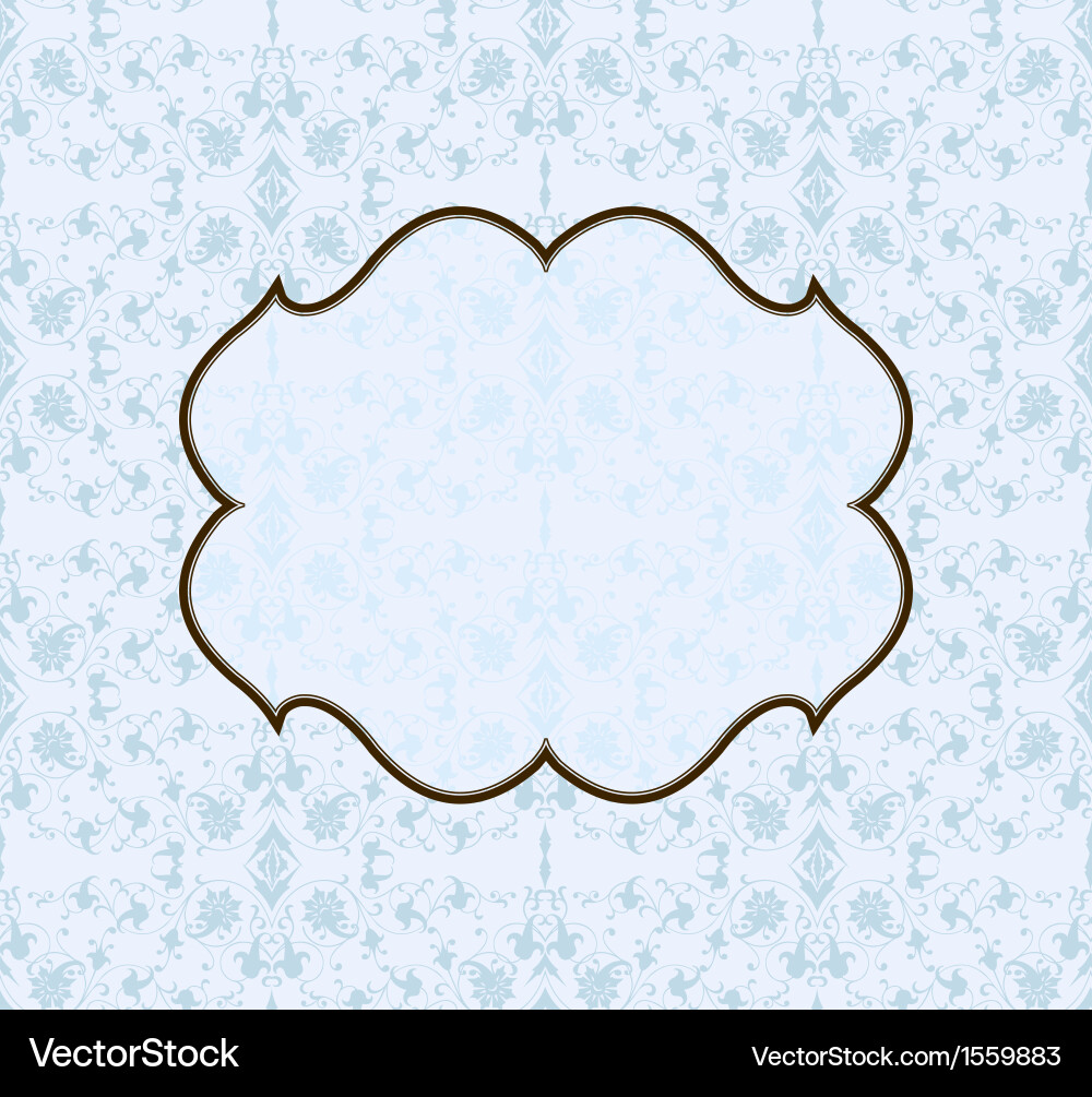 Seamless background pattern and frame vector image