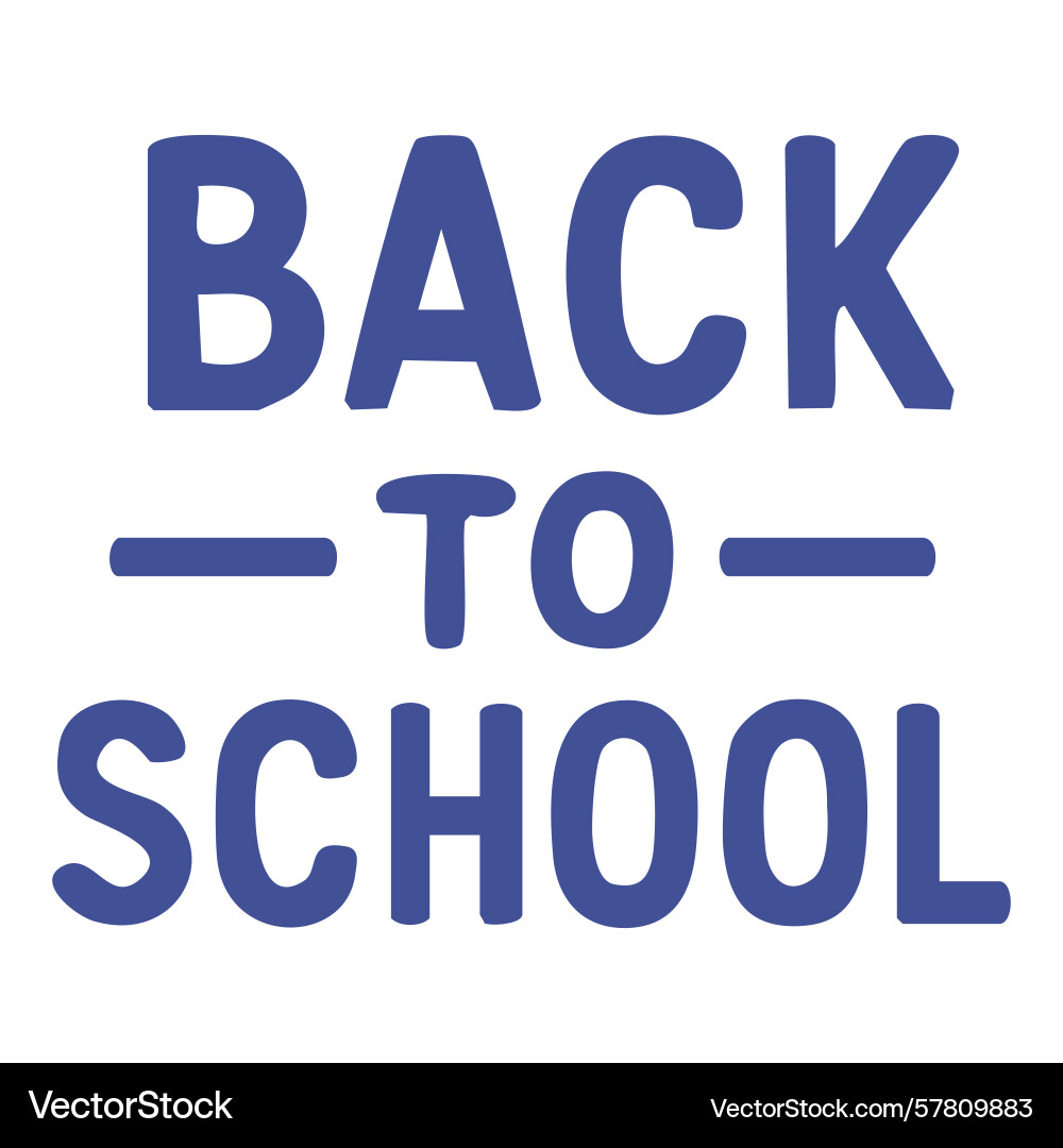 Stylish of back to school text with a unique Vector Image