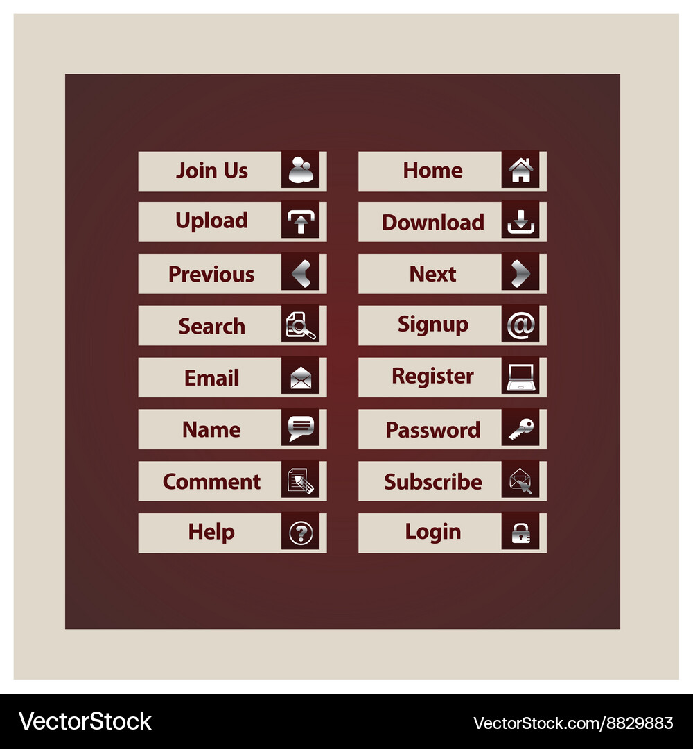 Web button set Vector Image