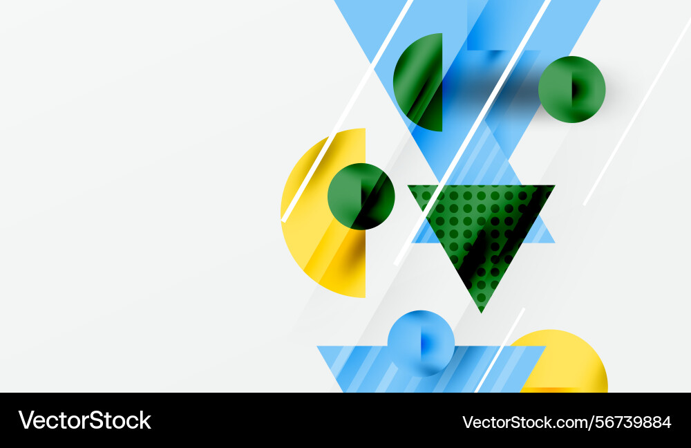 Abstract geometric shapes overlap creating vector image